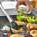 Berglander Silver Barbecue Set of 4 Stainless Steel Grill Tool Set for All Grill Types and Dishwasher Safe