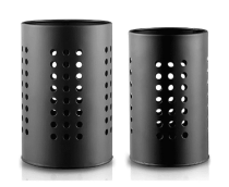ReaNea Black Utensil Holder Stainless Steel Kitchen Utensil Holders For Countertop, Kitchen Utensil Organizer Pack of 2
