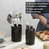 ReaNea Black Utensil Holder Stainless Steel Kitchen Utensil Holders For Countertop, Kitchen Utensil Organizer Pack of 2