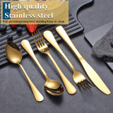Jeaker Stainless Steel Gold Silverware Set of 60, Dishwasher Safe