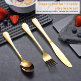 Jeaker Gold Silverware Set 60 Pieces Service for 20. Stainless Steel Wedding  Knives Forks Spoons Flatware Set