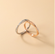 Svanea Temperament Row Diamond Line Ring Women Simple Compact