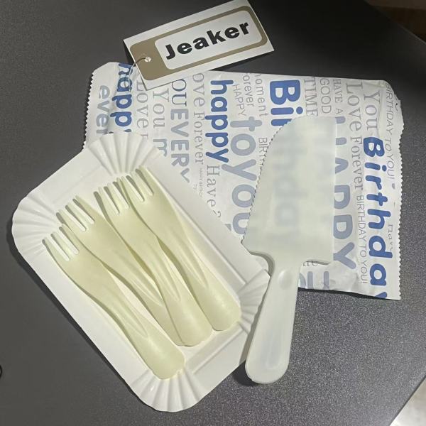 Jeaker Plastic Knife, Fork and Spoon, Disposable Plastic Cutlery Set, Suitable for Home, Party, Etc.