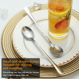 Jeaker 7.5  Iced Tea Spoons, Stainless Steel Long Handle Mixing  Spoon, Cocktail Stirring Bar Spoon, Latte Spoon Set of 12
