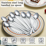 Jeaker 7.5  Iced Tea Spoons, Stainless Steel Long Handle Mixing  Spoon, Cocktail Stirring Bar Spoon, Latte Spoon Set of 12