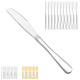 Jeaker Silver Dinner Knife Set 12 Pieces,Stainless Steel Silverware Table Knife Set ,Dishwasher Safe