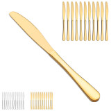 Jeaker Gold Dinner Fork Set 12 Pieces,Stainless Steel Silverware Table Fork Set ,Dishwasher Safe