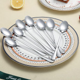 Stainless Steel Long Handle Spoons for Iced Tea, Coffee, Milkshake & Cocktail - Set of 12, 7.6 Inch Dishwasher Safe Stirring Spoons, Great for Bar, Kitchen & Party