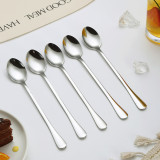 Stainless Steel Long Handle Spoons for Iced Tea, Coffee, Milkshake & Cocktail - Set of 12, 7.6 Inch Dishwasher Safe Stirring Spoons, Great for Bar, Kitchen & Party