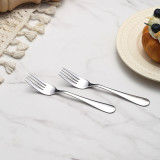 Berglander 12-Piece Stainless Steel Dessert Forks, 5.7 Inch Premium Cake Forks Set for Cocktail Dessert Tea Fruit Cheese Appetizer, Rustproof & Dishwasher Safe