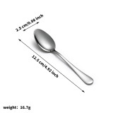 Demitasse Espresso Spoons 12 Pieces 4.92 , Berglander Stainless Steel Mini Coffee Spoons Set, Metal Cutlery Small Spoon for Dessert, Ice Cream, Tea, Home, Kitchen, Restaurant Café, Party, Wedding, Dishwasher Safe