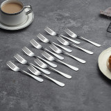 Berglander 12-Piece Stainless Steel Dessert Forks, 5.7 Inch Premium Cake Forks Set for Cocktail Dessert Tea Fruit Cheese Appetizer, Rustproof & Dishwasher Safe
