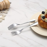 Berglander 12-Piece Stainless Steel Dessert Forks, 5.7 Inch Premium Cake Forks Set for Cocktail Dessert Tea Fruit Cheese Appetizer, Rustproof & Dishwasher Safe