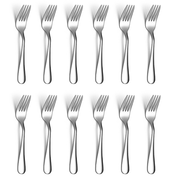 Berglander 12-Piece Stainless Steel Dessert Forks, 5.7 Inch Premium Cake Forks Set for Cocktail Dessert Tea Fruit Cheese Appetizer, Rustproof & Dishwasher Safe