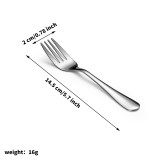 Berglander 12-Piece Stainless Steel Dessert Forks, 5.7 Inch Premium Cake Forks Set for Cocktail Dessert Tea Fruit Cheese Appetizer, Rustproof & Dishwasher Safe