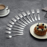 Berglander 12-Piece Stainless Steel Dessert Forks, 5.7 Inch Premium Cake Forks Set for Cocktail Dessert Tea Fruit Cheese Appetizer, Rustproof & Dishwasher Safe