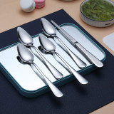 Berglander Grapefruit Spoon Set (5-Piece) - Premium Titanium Plated Stainless Steel Utensils with Serrated Edge, Perfect Kitchen & Housewarming Gift