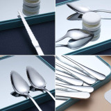 Berglander Grapefruit Spoon Set (5-Piece) - Premium Titanium Plated Stainless Steel Utensils with Serrated Edge, Perfect Kitchen & Housewarming Gift