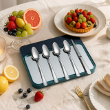 Berglander Grapefruit Spoon Set (5-Piece) - Premium Titanium Plated Stainless Steel Utensils with Serrated Edge, Perfect Kitchen & Housewarming Gift