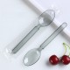 ReaNea Clear Heavy Duty Plastic Spoons, Disposable Silverware Spoons Bulk, Plastic Cutlery Utensils Set, Solid