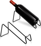 LooCook Countertop Wine Rack, 2 Pcs Wine Bottle Holder, Metal Small Wine Rack, Tabletop Wine Storage Stand for Cabinet, Pantry, Bar