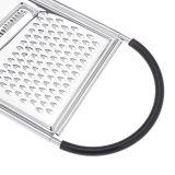 LooCook Basics Cheese Grater with Handle, Stainless Steel Zester, Easy to Clean, Dishwasher Safe, Rectangular, Non-Slip, Multifunction Tool for Kitchen Prep, Vegetables