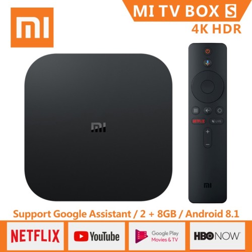 Us 69 99 Original Global Xiaomi Mi Tv Box S 4k Hdr Android Tv 8 1 Ultra Hd 2g 8g Wifi Google Cast Netflix Set Top Mi Box 4 Media Player M Miguer Com