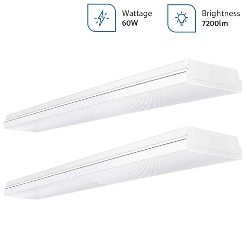 Led Office Ceiling Light 4 Foot Flush Mount Lights Antlux Foot Flush Mount Led Lights, 4 Ft Wraparound Fluorescent Ceiling Fixture