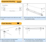 flush mounting or suspended mounting led shop lights