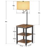 LED Floor Lamp with End Table