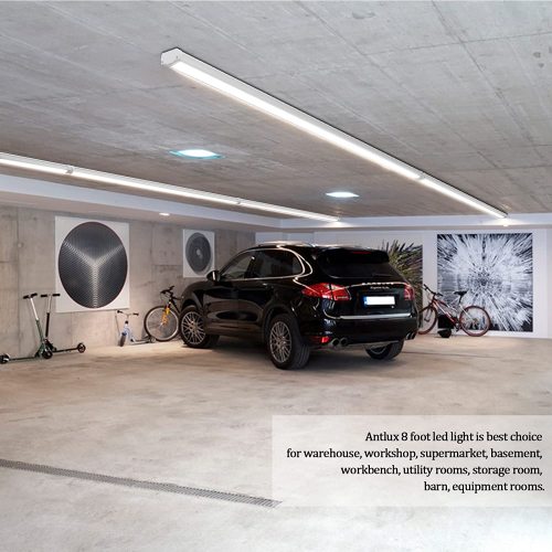 AntLux LED Shop Lights for Garage 8 Foot Linear Strip Light Fixtures