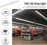 AntLux 8FT LED Shop Lights for Garage 8 Foot Linear Strip Light, 72W 8000LM, 5000K, Workshop Warehouse Ceiling Lighting Fixtures with on/off Switch, Plug In, 8’ Fluorescent Tube Replacement, 4 Pack