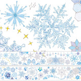 【11月上旬発送】マスキングテープ 新七天 蓝雪花