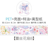 12月中旬発送【新七天】マスキングテープ 蕾丝花扇