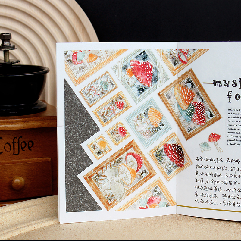 MOODTAPE】マスキングテープ 蘑菇标本 镭射金pet 10m