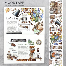 4月末発送【MOODTAPE】マスキングテープ 咖啡器具 10m