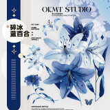 6月中発送【新七天】マスキングテープ 碎冰蓝百合