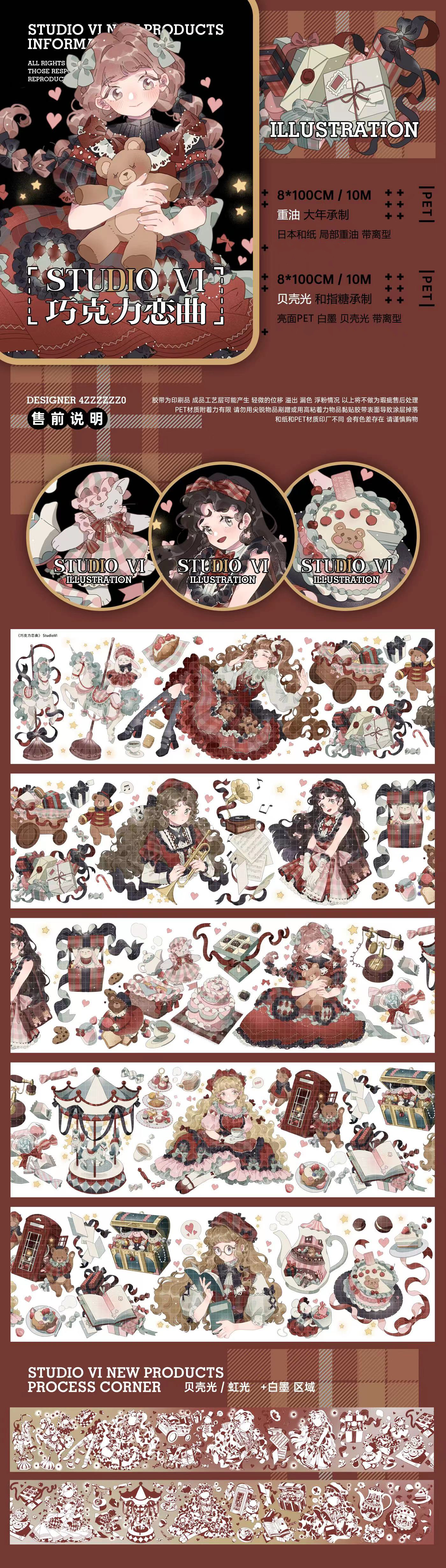 M1115.氷川研究所 空想恋曲 マスキングテープ PET M1115.氷川研究所 空想恋曲 マスキングテープ PET