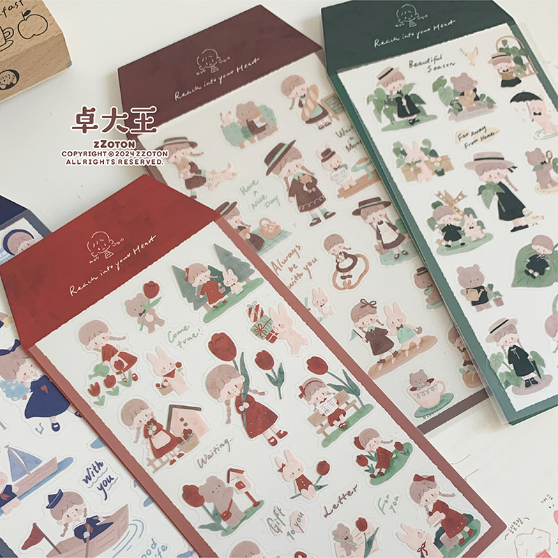 6月下発送【molinta】シール molinta 手绘贴纸