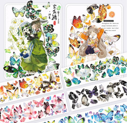 sale【moodtape】マスキングテープ 四季蝴蝶 水晶pet