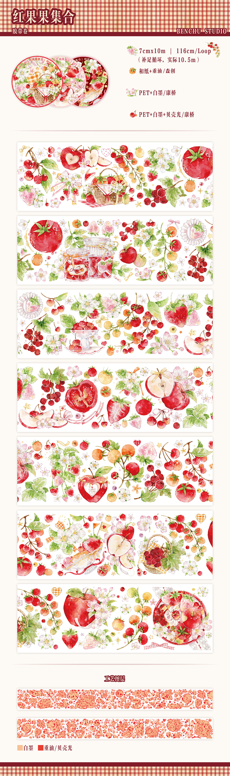 本初】 マスキングテープ 红果果集合