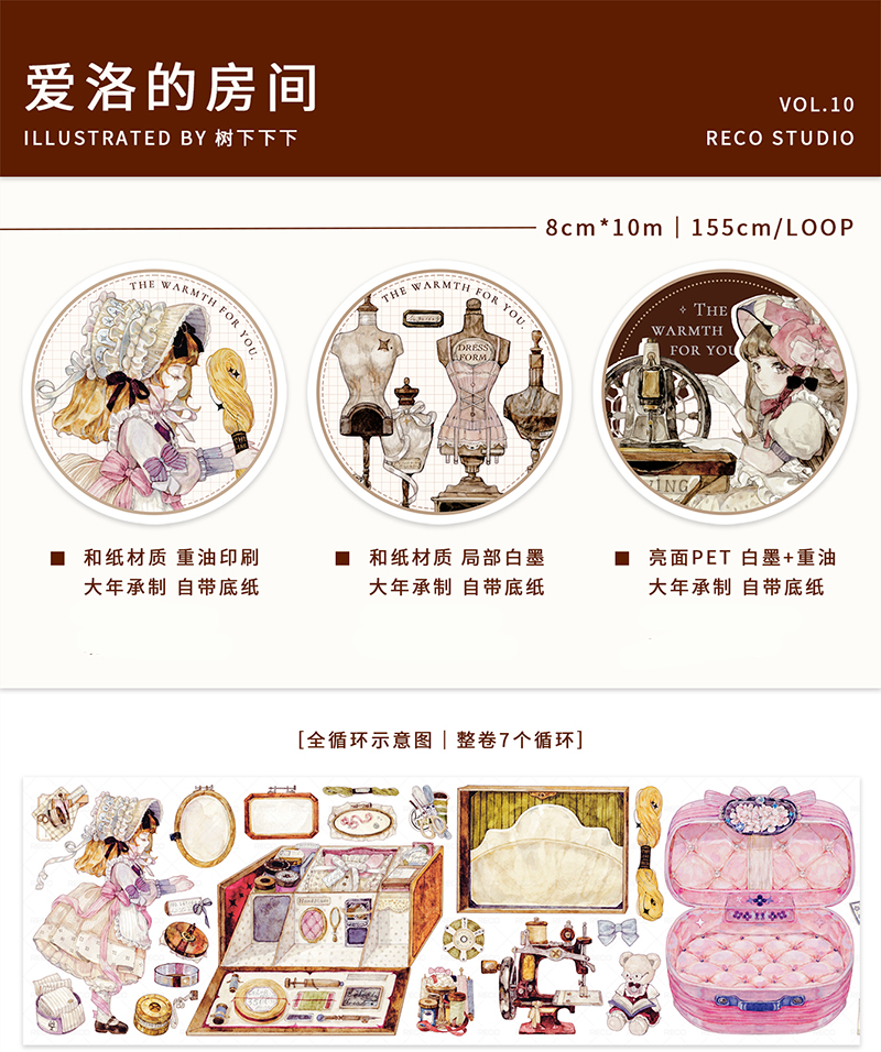 nanohana⭐︎ページ［新品レア・PET］海外マステ 青年 怦然心动 - テープ・マスキングテープ
