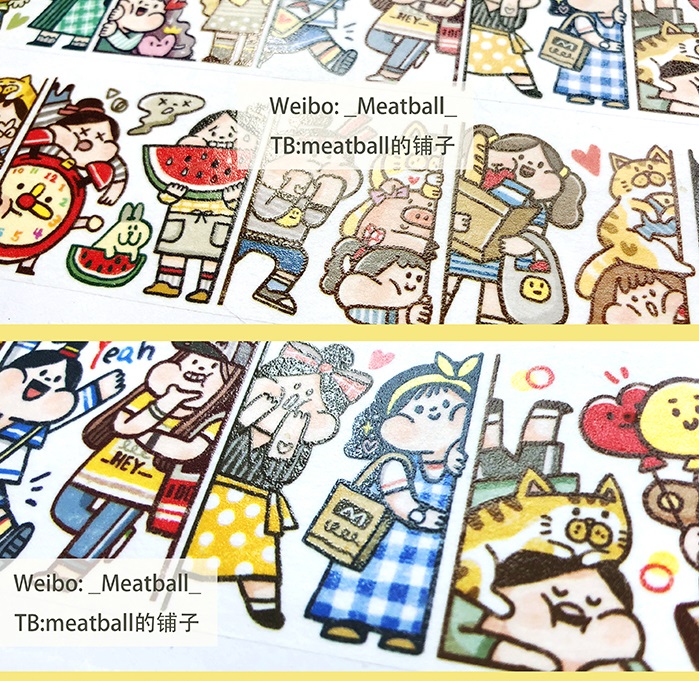 sale【Meatball】マスキングテープ 框框系列 特殊インク