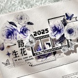 3.26〆【繁花】マスキングテープ maskingtape 凝夜紫