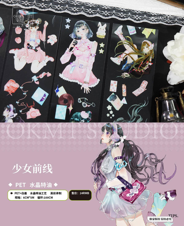 4月末発送【新七天】maskingtape マステ 少女前线-PET水晶特油