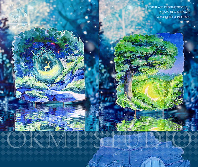 藍都［新品レアラスト・貝殻光PET］海外マステ 女年マステ 圣幕歌颂 藍都［新品レアラスト・貝殻光PET］海外マステ 女年マステ 圣幕