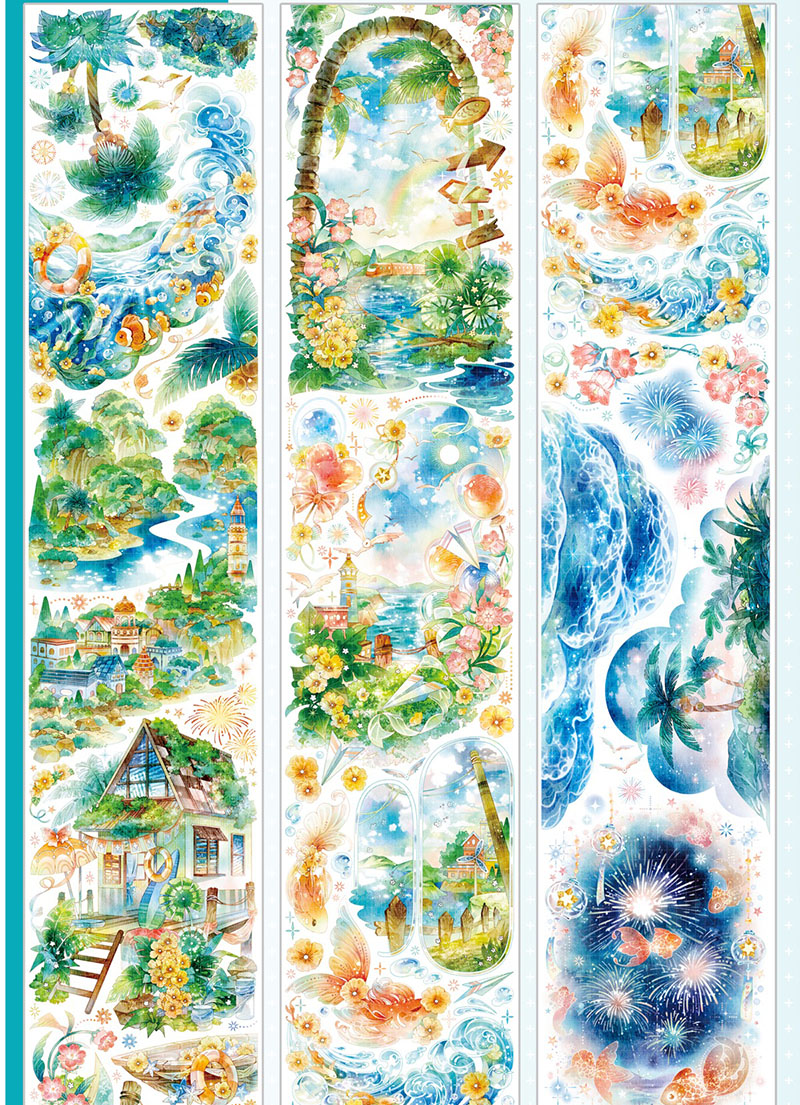 sale 100【shine】マスキングテープ 幻彩夏日 贝壳光