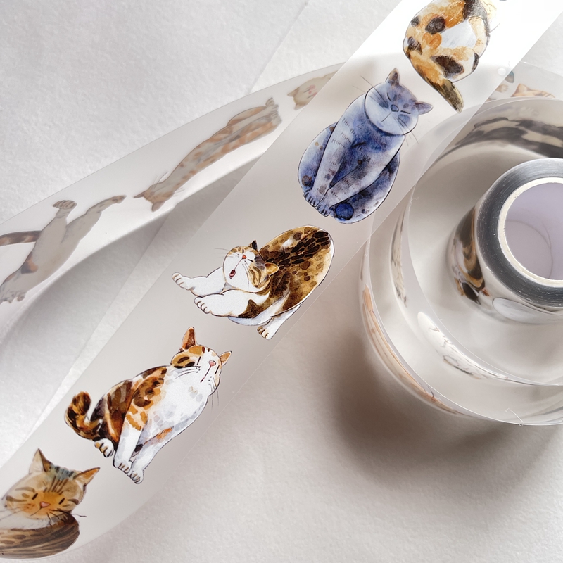 新品　DINGDING　A20#喵　PET霧面型抜きマスキングテープ　マステ6m 新品 DINGDING A20#喵 PET霧面型抜きマスキングテープ マステ6m Amazon