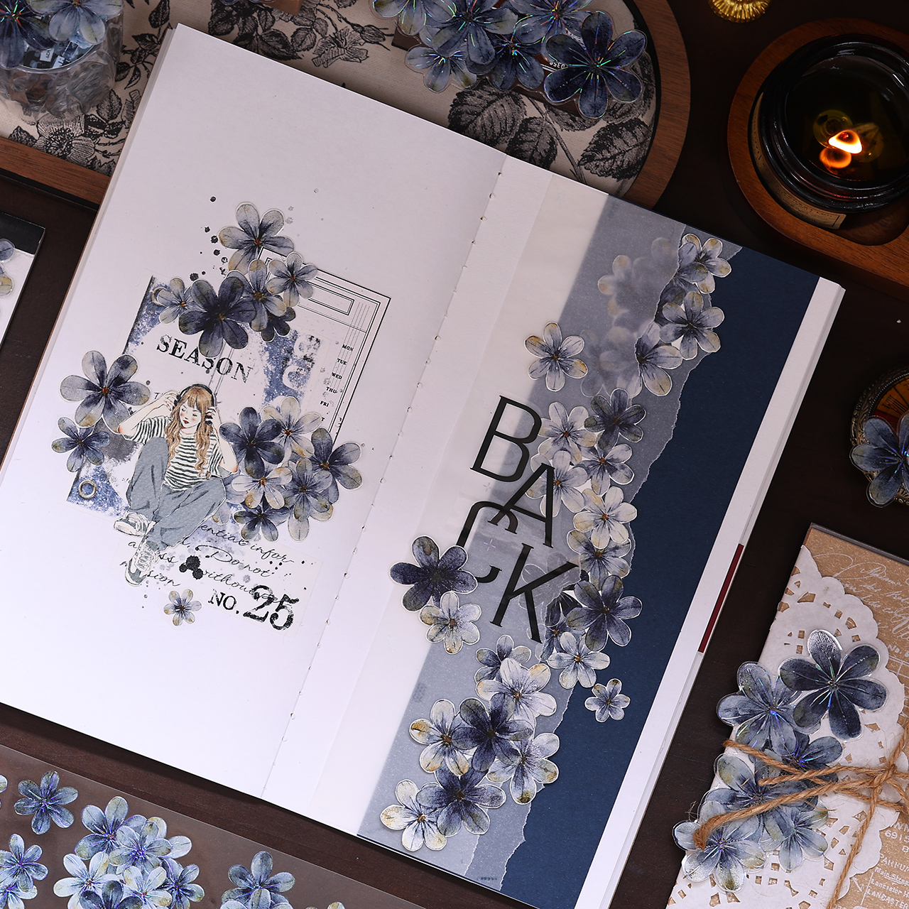 6月下発送【小白家】maskingtape マステ 深海蓝