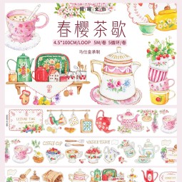 7.8〆【醒醒】マステ maskingtape 春樱茶歇